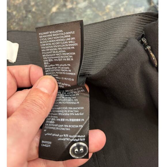 NWT H&M Women 8 Black Skinny Ankle Length Slacks Side Zip Classic Career - Picture 6 of 9